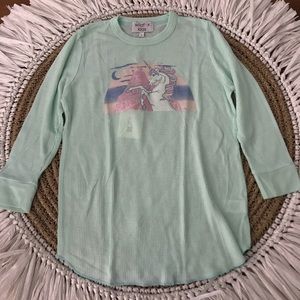 Wildfox Kids NWT Unicorn Termal Long Sleeve